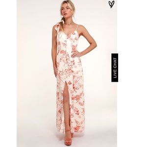 Lulus White Floral Maxi Dress